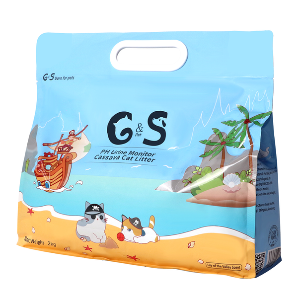 Cassava cat litter