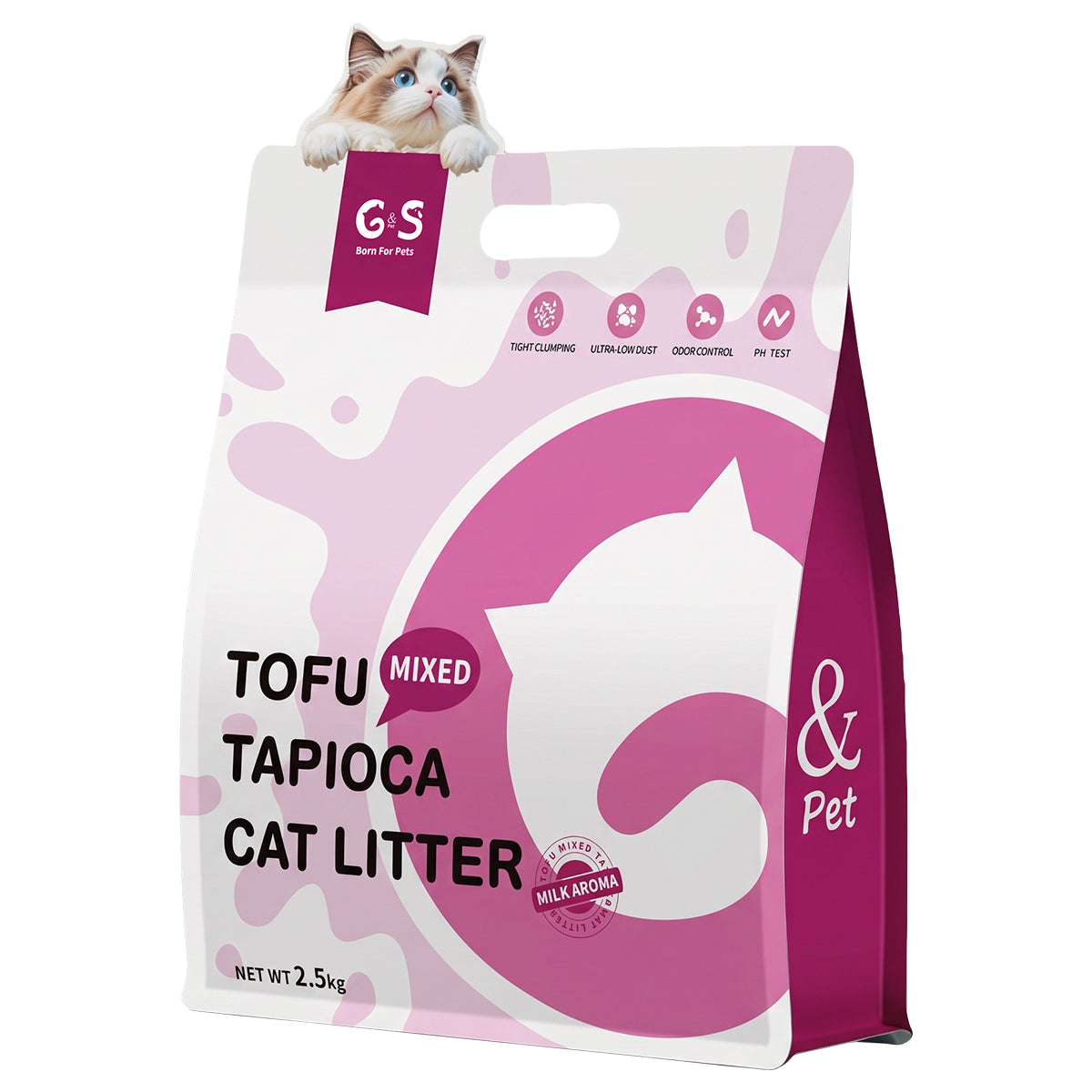 G&S Tofu-Tapioca Mix Cat Litter bag on a white background