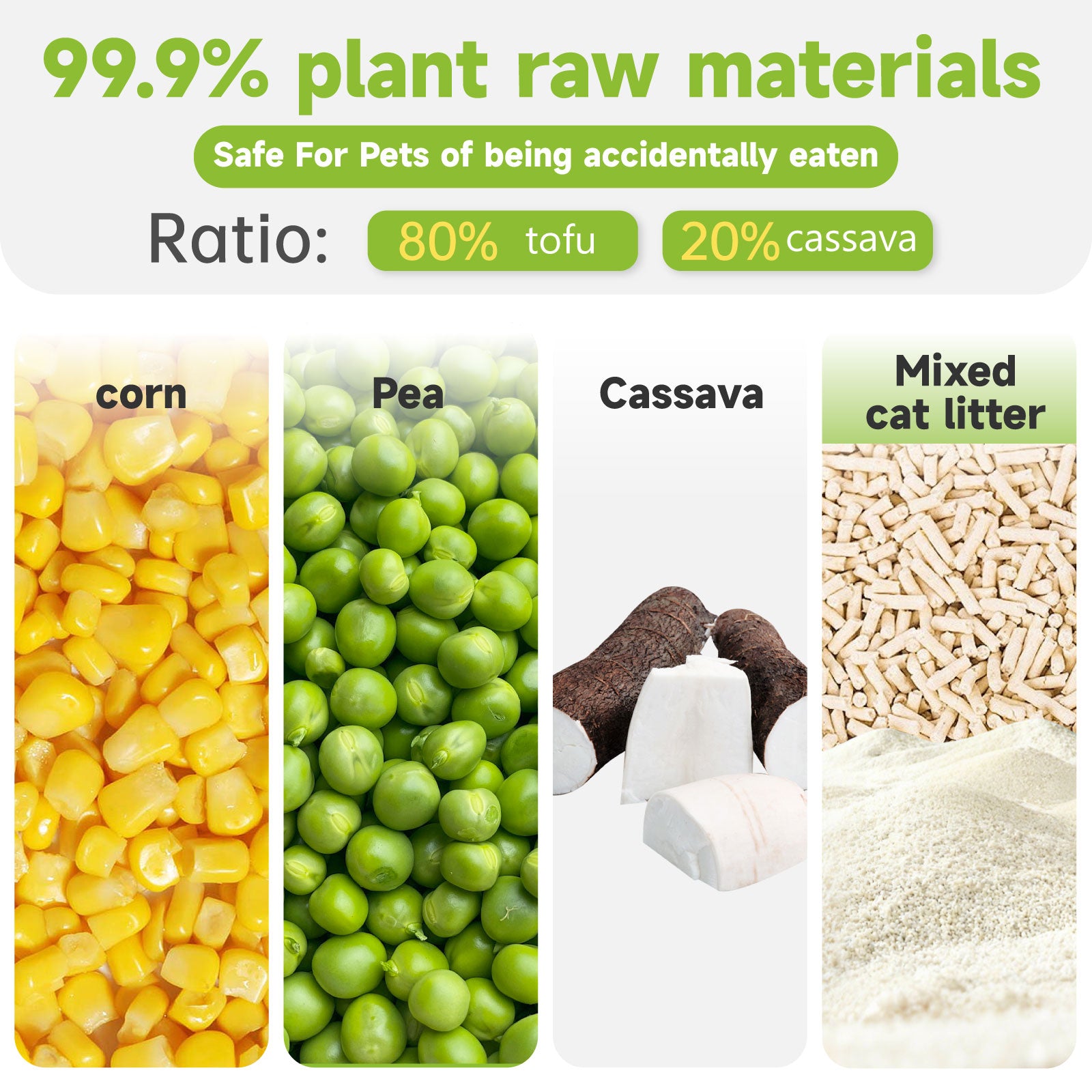 Tofu cat litter + Pearl cat litter