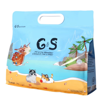 Cassava cat litter