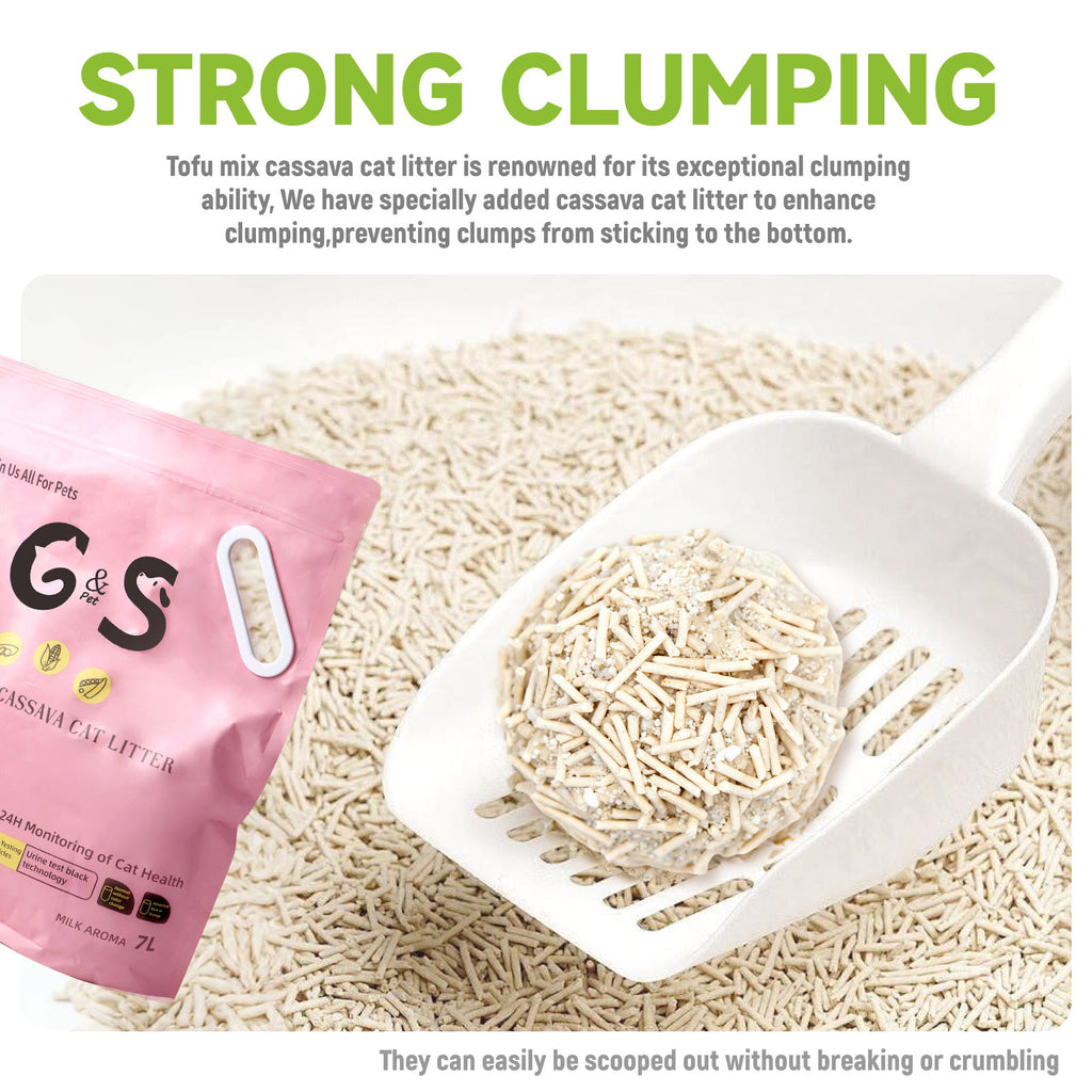 Tofu cat litter + Pearl cat litter
