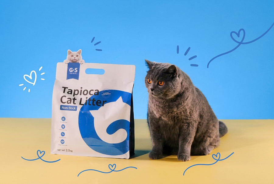 G&S Pet non-stick tapioca cat litter