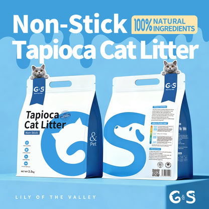 G&S Tapioca Cat Litter | Non-Stick & Low-Dust Design 5.5lb