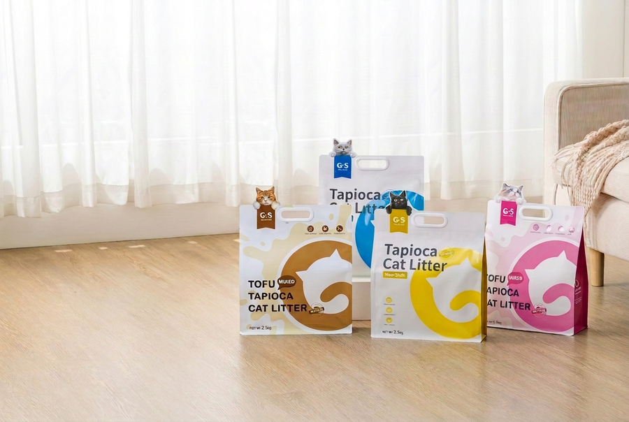 G&S tapioca cat litter product display