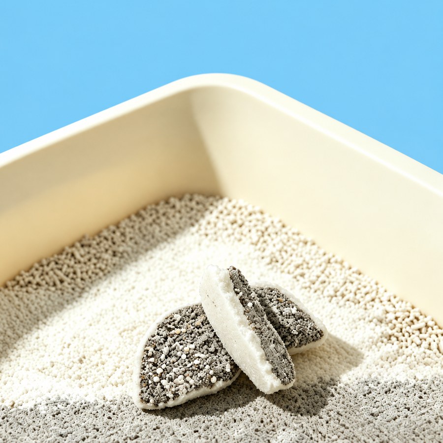 G&S tapioca cat litter pieces ready to mix